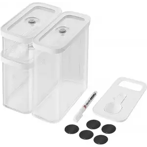 Fresh & Cube Saklama Kabı, 5li Set, M, Beyaz