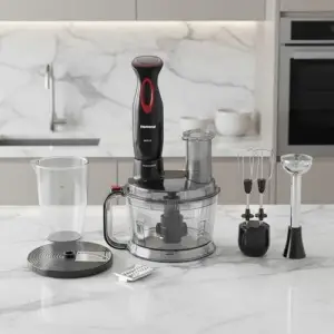 Functionall 2851H Siyah Kırmızı Mutfak Robotu