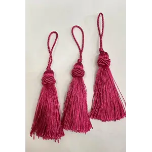 Fuşya Topuzlu Püskül 1 Adet Boy 7 Cm
