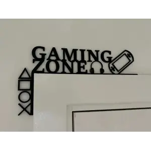 Gaming Zone Kapı Üstü Tabelası – Oyuncu Odası Dekoru