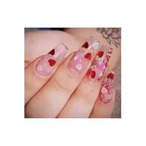 Glitter Simli Kalpli Oje Tasarımı