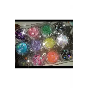Glitter Yüz Saç Ve Vücut Simi 12Li Set