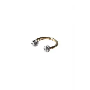 Gold Taşlı Top Piercing