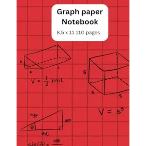 Graph paper Notebook: 8.5 x 11 110 pages of graph paper for Math, engineering and Science students