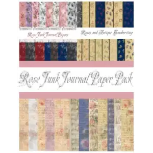 Gül Temalı Junk Journal Paketi