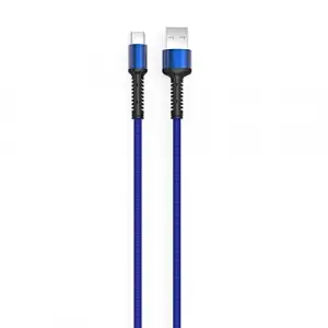 Hasır, Kırılmaya Dayanıklı 3m LS65 Type-C USB Kablo Mavi
