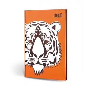 Hayvan Figürlü Dokulu Defter Çizgili Kaplan