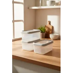 Hide Plus 3lü Beyaz Saklama Kabı (3X1000 Ml)