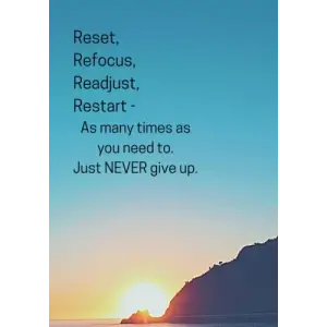 Independently published 7x10 Journal - Reset: Reset, Refocus, Readjust, Restart