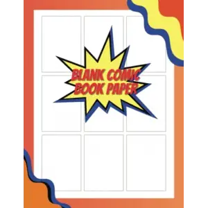 Independently published Blank Comic Book, comic paper with, easy panel customization, Paper: 9-panel, light-gray boxes for