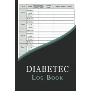 Independently published Diabetic Log Book: Daily Diabetic Glucose Tracker Journal | Weekly Blood Sugar Diary, Enough For 108 Weeks or 2 Years | 6 x 9 Inches