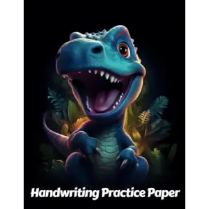 Independently published Dinosaur Handwriting Practice Paper: Wide Lines With Dotted Midline | For Students Learning To Write Letters | Grades K-2 School | Gift For Jurassic Animal Lovers | 8.5 x 11...