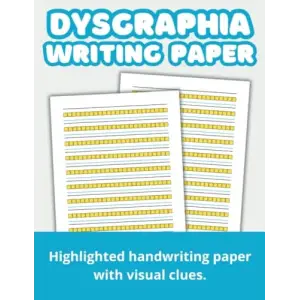 Independently published Dysgraphia Writing Paper | Highlighted Handwriting Paper | Visual Cues with Colored Lines: Adaptive handwriting paper for young learners.