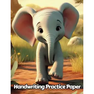 Independently published Elephant Handwriting Practice Paper: Wide Lines With Dotted Midline | For Students Learning To Write Letters | Grades K-2 School | Gift For Safari Animal Lovers | 8.5 x 11 I...
