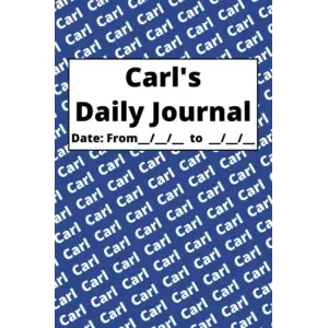 Independently published Personalized Daily Journal - Carl: Blue cover