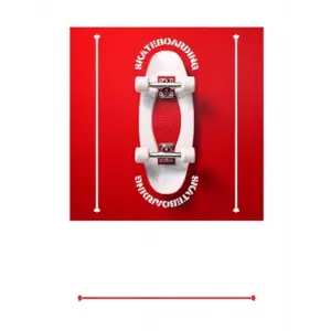 Independently published Skateboard, Red and white paperback