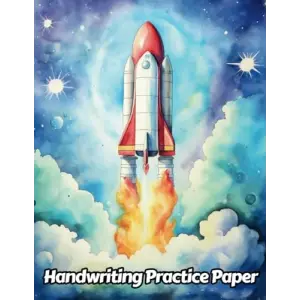 Independently published Space Rocket Handwriting Practice Paper: Wide Lines With Dotted Midline | For Students Learning To Write Letters | Grades K-2 School | Gift For Universe Lovers | 8.5 x 11 In...