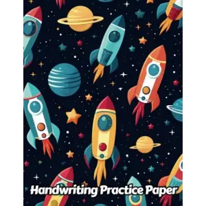 Independently published Space Rocket Handwriting Practice Paper: Wide Lines With Dotted Midline | For Students Learning To Write Letters | Grades K-2 School | Gift For Universe Lovers | 8.5 x 11 In...