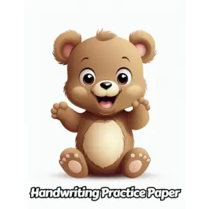 Independently published Teddy Bear Handwriting Practice Paper: Wide Lines With Dotted Midline | For Students Learning To Write Letters | Grades K-2 School | Gift For Cuddly Animal Lovers | 8.5 x 11...