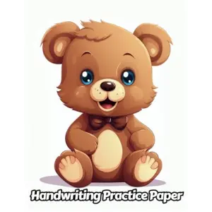 Independently published Teddy Bear Handwriting Practice Paper: Wide Lines With Dotted Midline | For Students Learning To Write Letters | Grades K-2 School | Gift For Cuddly Animal Lovers | 8.5 x 11...