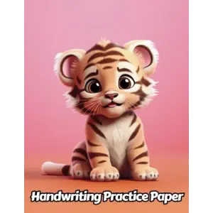 Independently published Tiger Handwriting Practice Paper: Wide Lines With Dotted Midline | For Students Learning To Write Letters | Grades K-2 School | Gift For Safari Animal Lovers | 8.5 x 11 Inch...