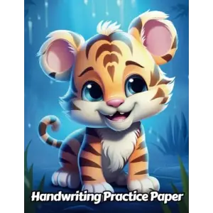 Independently published Tiger Handwriting Practice Paper: Wide Lines With Dotted Midline | For Students Learning To Write Letters | Grades K-2 School | Gift For Safari Animal Lovers | 8.5 x 11 Inch...