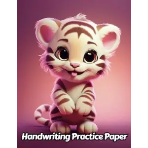 Independently published Tiger Handwriting Practice Paper: Wide Lines With Dotted Midline | For Students Learning To Write Letters | Grades K-2 School | Gift For Safari Animal Lovers | 8.5 x 11 Inch...