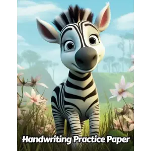 Independently published Zebra Handwriting Practice Paper: Wide Lines With Dotted Midline | For Students Learning To Write Letters | Grades K-2 School | Gift For Safari Animal Lovers | 8.5 x 11 Inch...