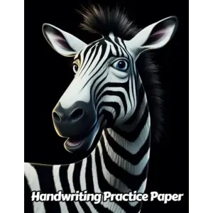Independently published Zebra Handwriting Practice Paper: Wide Lines With Dotted Midline | For Students Learning To Write Letters | Grades K-2 School | Gift For Safari Animal Lovers | 8.5 x 11 Inch...