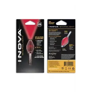 Inova Flashlights Inova Microlight Micro, Şeffaf Gövde, Led Kırmızı Işık