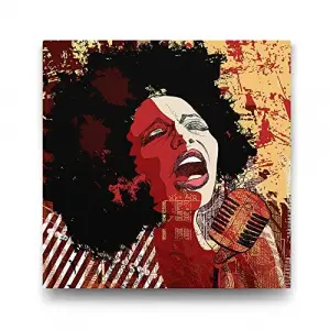 Jazz Singer temalı tablo 80x80 cm