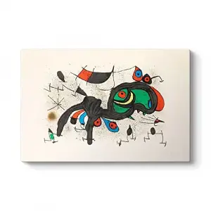 Joan Miro - Le Belier Fleuri Kanvas Tablo 100 x 70