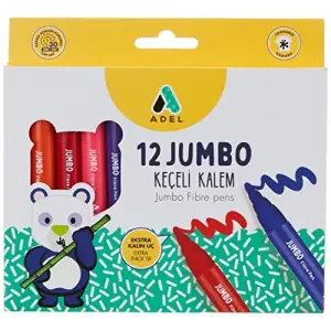 Jumbo Keçeli Kalem, 12 renk