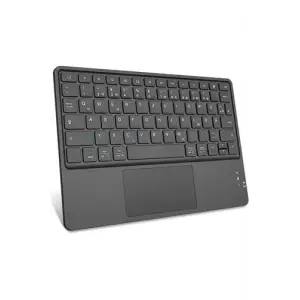 Kablosuz Bluetooth Touchpad Klavye, Tablet Telefon iPad ile Uyumlu, Siyah
