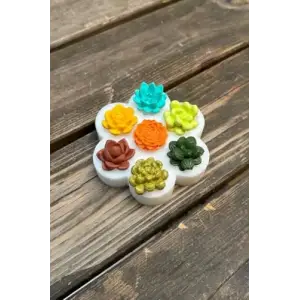Kaktüs Mini Yedili Silikon Mum Kalıbı