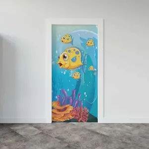Kapı Giydirme Kapı Sticker Folyosu Balık
