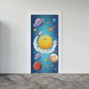 Kapı Giydirme Kapı Sticker Folyosu Uzay