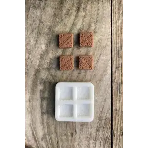 Kare Bisküvi Mum Kalıbı (Silikon)