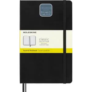 Kareli Kalın Siyah Defter L Boy Sert Kapak (Expanded)
