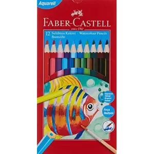 Karton Kutu Aquarel Boya Kalemi, 12 Renk