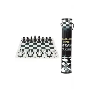 Karton Rulo Pratik Kutu Satranç Takımı