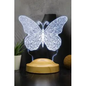 Kelebek Tasarımlı 3D LED Masa Lambası