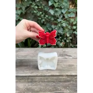 Kelebek Tekli Mum Kalıbı (Silikon)