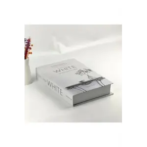 Kitap Görünümlü Dekoratif Kutu, White