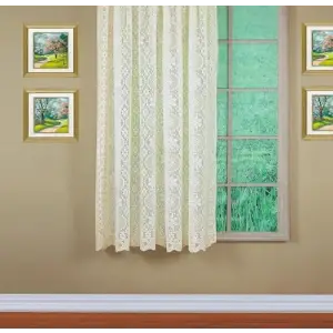 Krem Dantel Panel Perde 160 cm, 58 G x 63 U