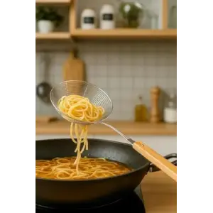 Ladle - Bambu Saplı Tel Kevgir 18cm
