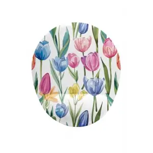 Lale Desenli Bilek Destekli Mouse Pad