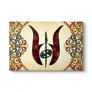 Laleli Elif ve Vav Tablosu 45 x 30