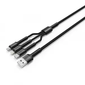 LC93 3 in 1 Usb Kablo Siyah
