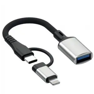 Lightning ve PD Type-C - USB OTG Adaptör HB-14